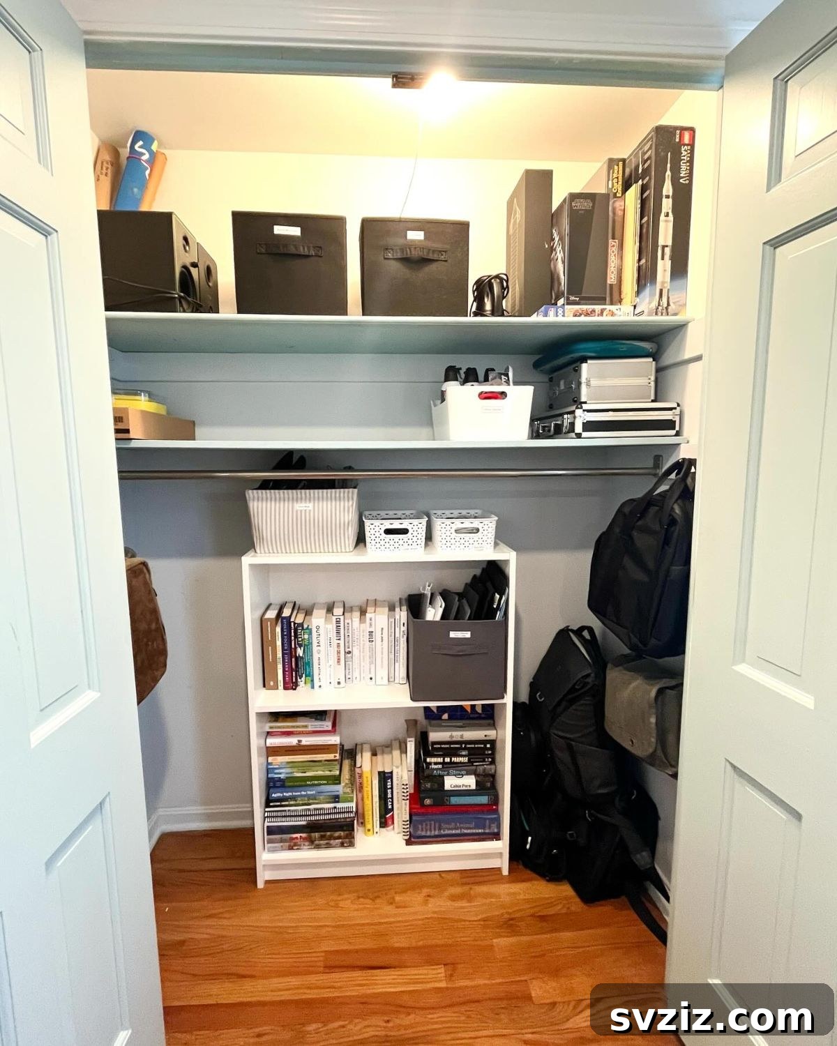 21 Genius Vertical Office Organization Hacks to Declutter Your Space 20 18. Hidden Closet Office
