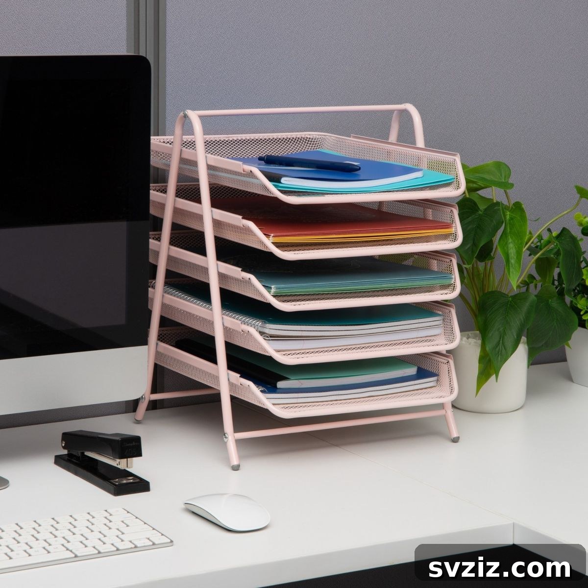 21 Genius Vertical Office Organization Hacks to Declutter Your Space 3 1. 5-Tier Paper Tray