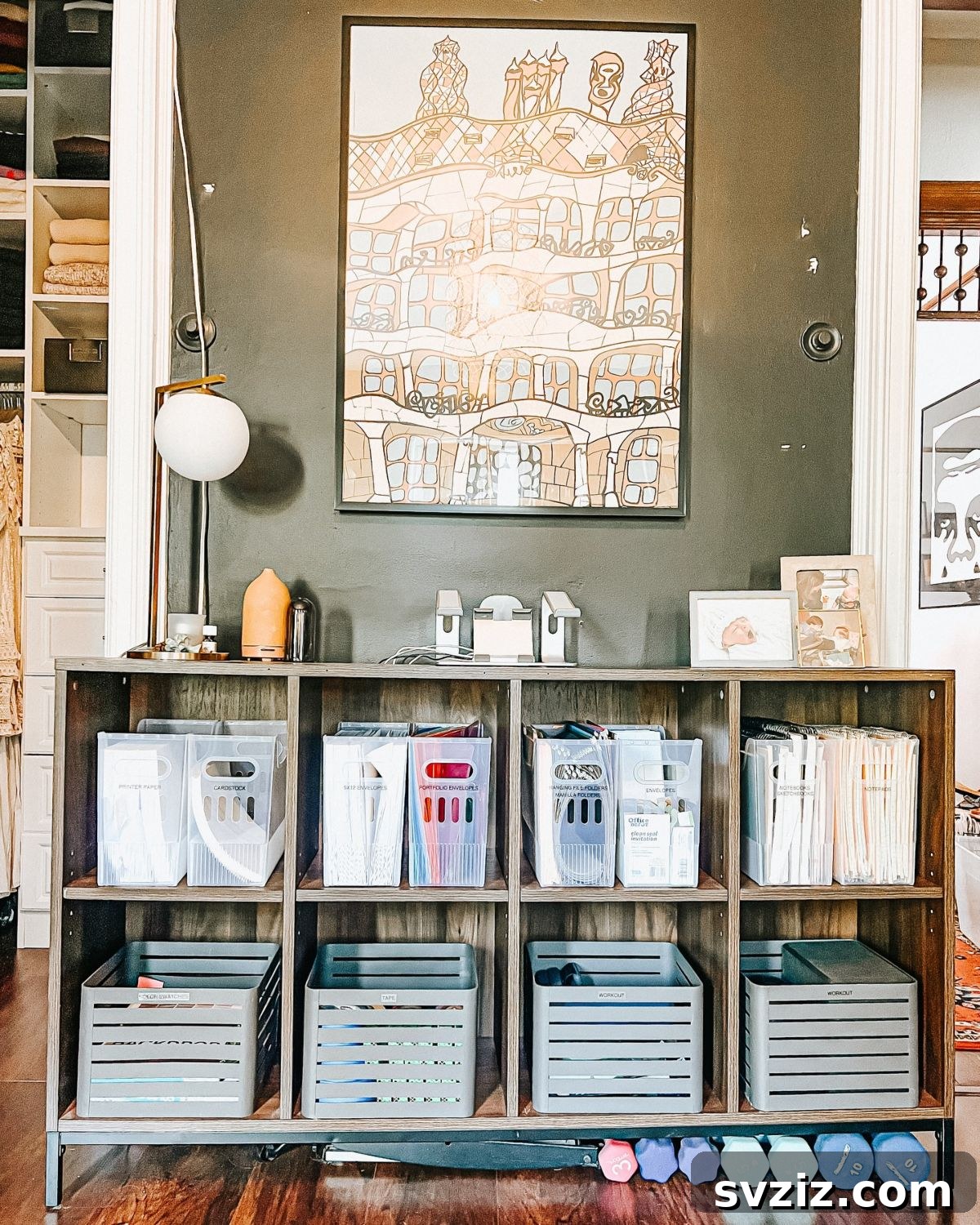 21 Genius Vertical Office Organization Hacks to Declutter Your Space 5 3. Work-from-Home Office Shelf