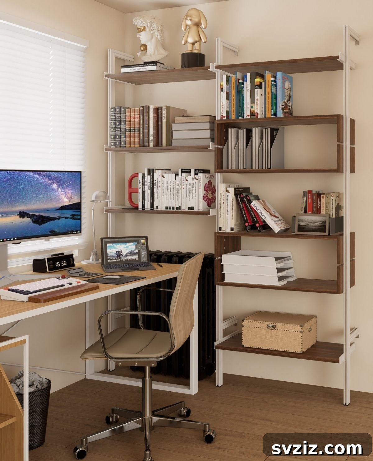 21 Genius Vertical Office Organization Hacks to Declutter Your Space 8 6. Modular Shelving