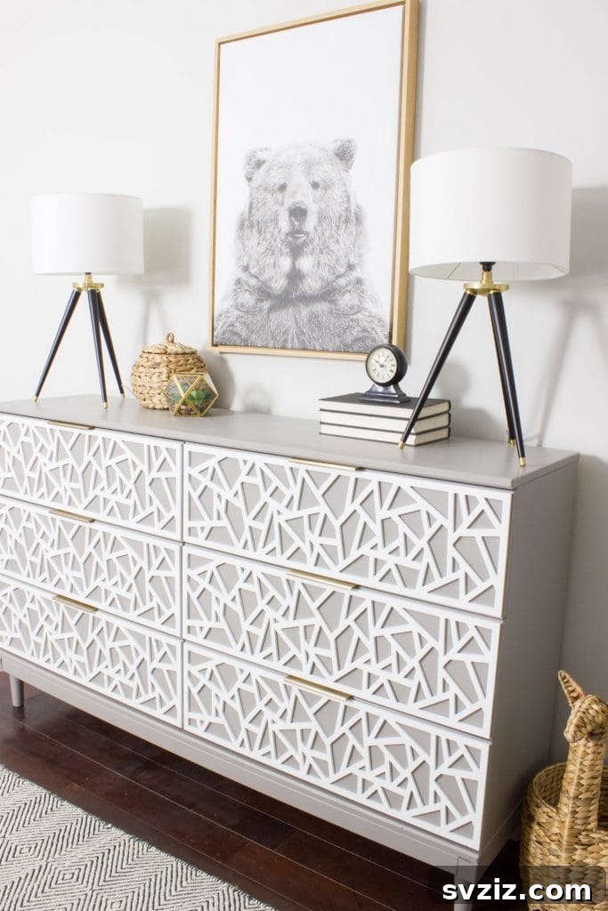 20 Brilliant IKEA Dresser Ideas for Your Bedroom 9 Geometric Dream Dresser