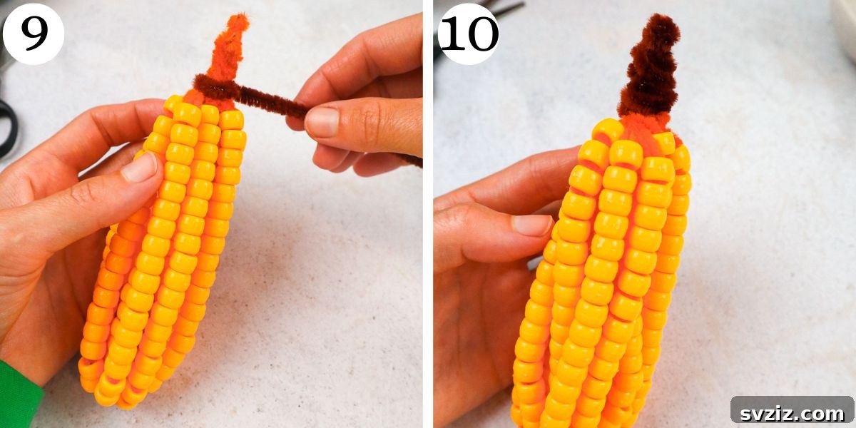 Fuzzy Pumpkin Creations 8 Adorable Pipe Cleaner Pumpkin Steps 9-10