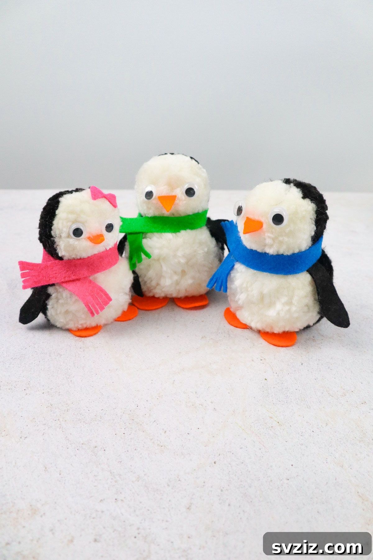 Charming Pom Pom Penguin Creations 13 Finished Pom Pom Penguins Collection