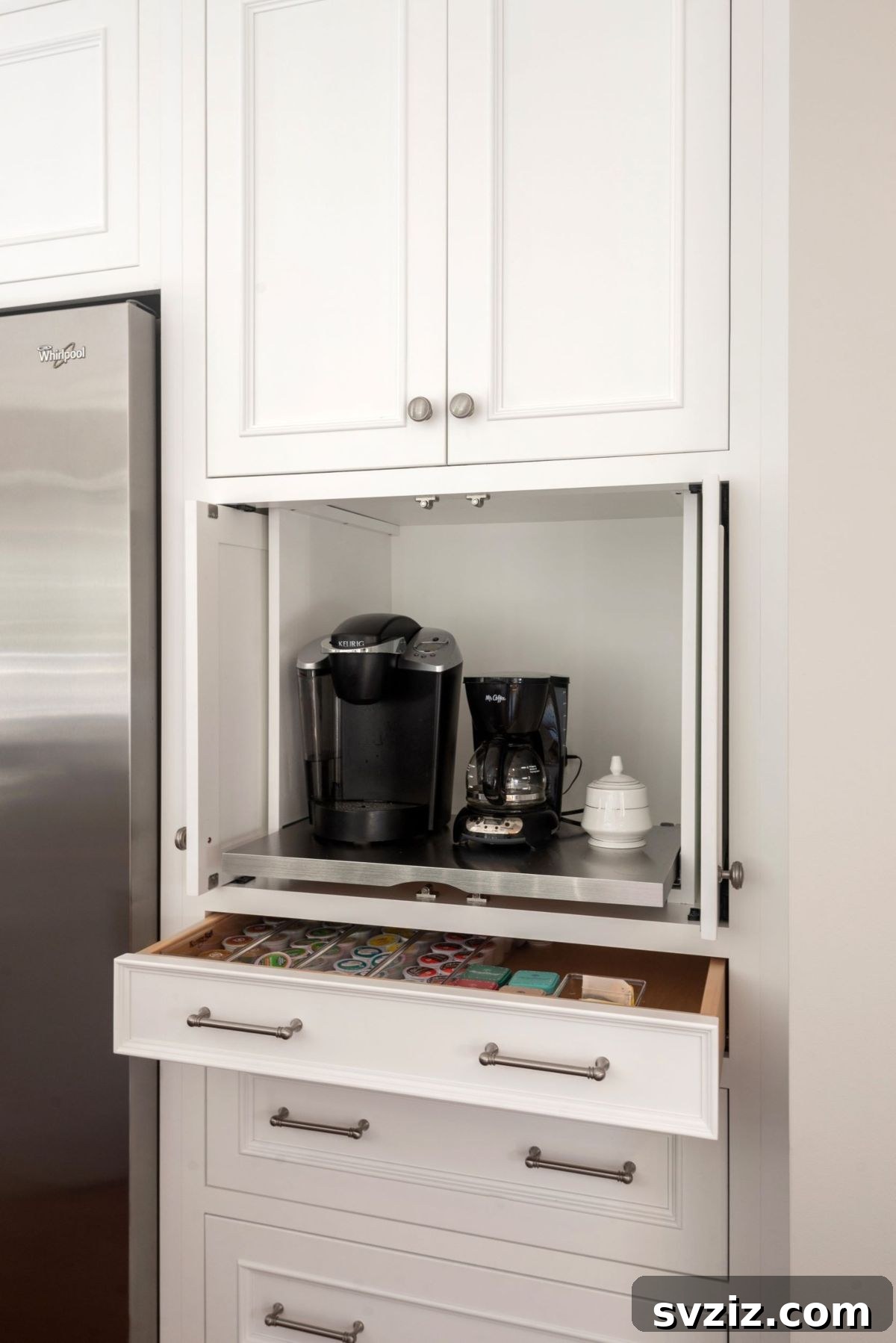 14. A Slide-Out Appliance Garage