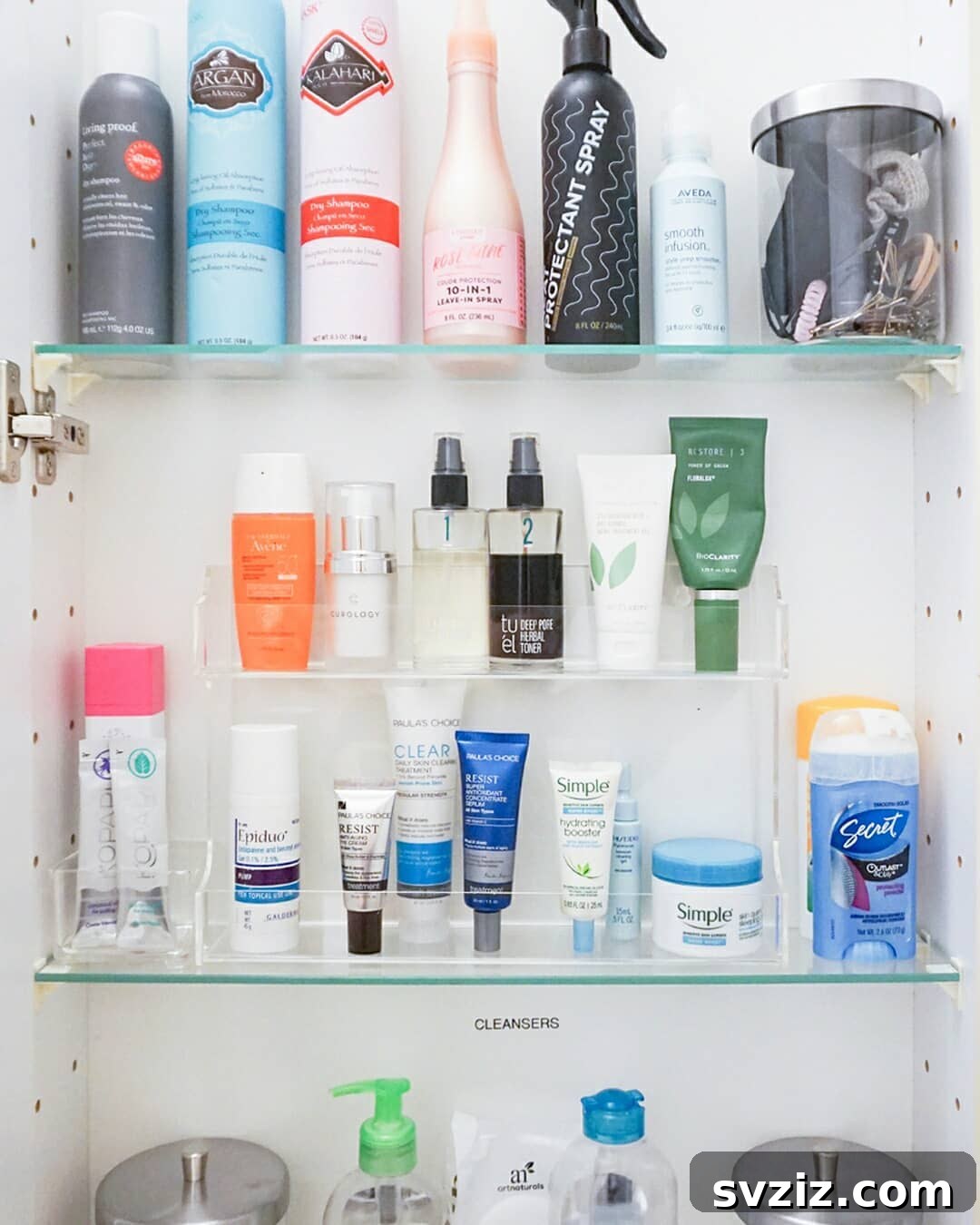 Smart Ways to Organize Your Medicine Cabinet 13 11. In-Cabinet Shelving Unit