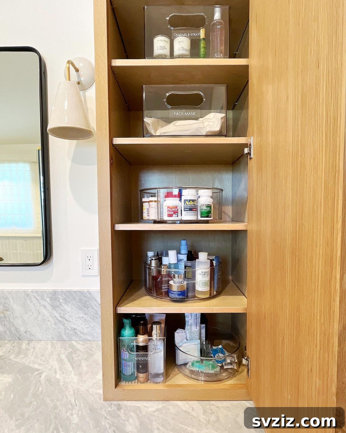 Smart Ways to Organize Your Medicine Cabinet 14 12. Mix and Match Acrylic Containers