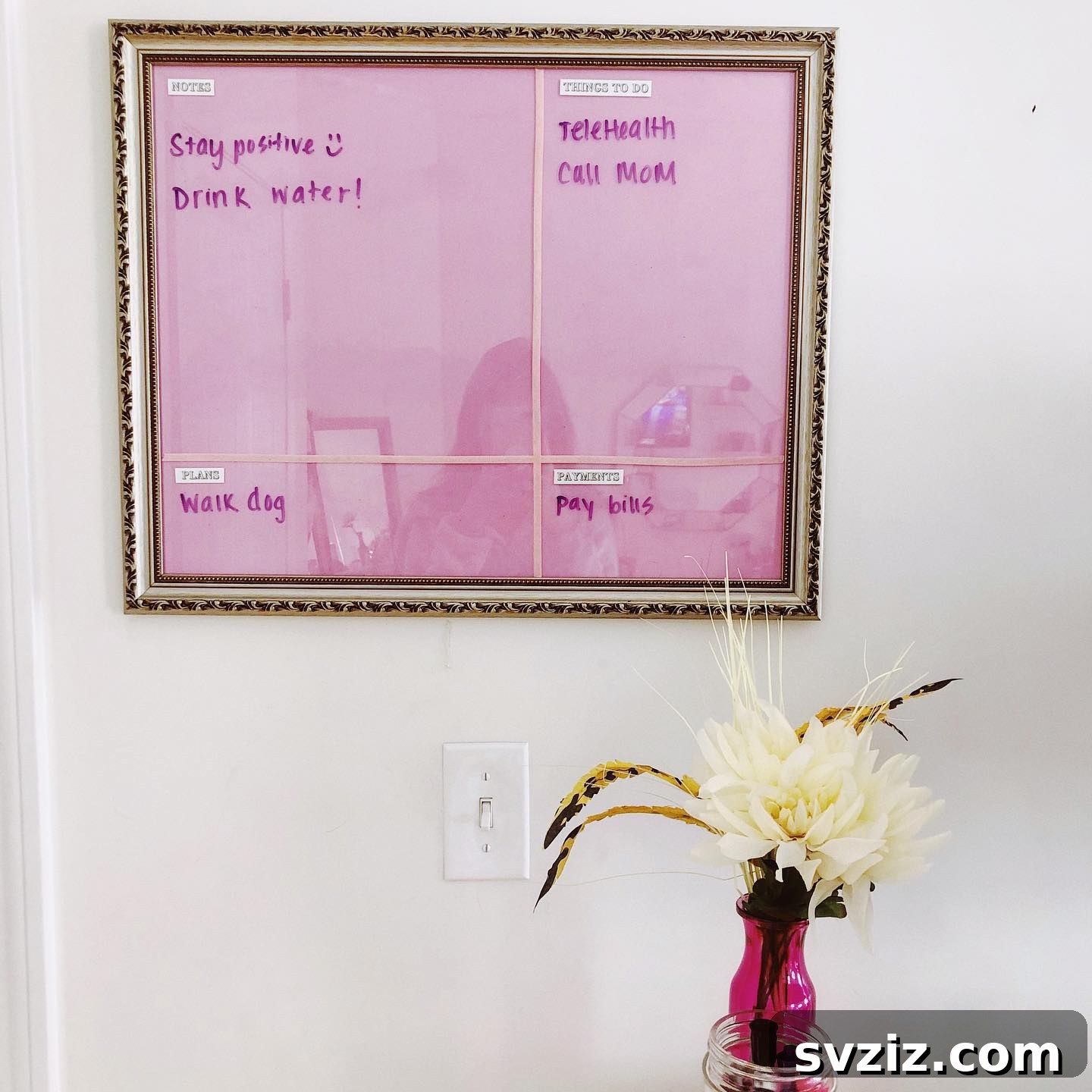 Repurposed Picture Frames for Personalized Dry Erase To-Do Lists