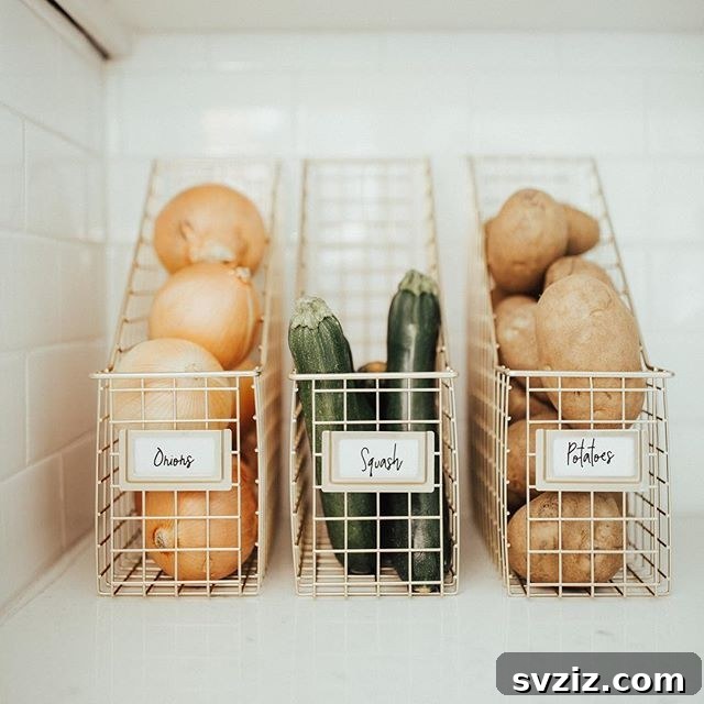 Smart Pantry Organization: Magazine Holders for Root Vegetables