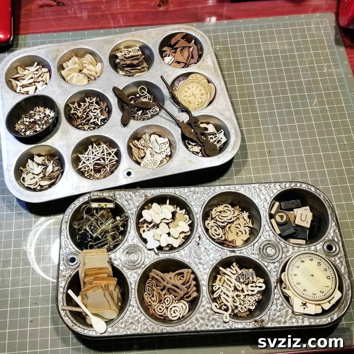 Repurposed Muffin Tins for Craft Supplies and Jewelry Organization