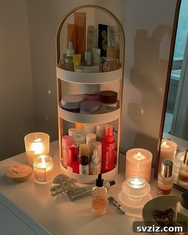 17 Brilliant Bathroom Counter Organization Secrets 12 10. Skincare Organizer
