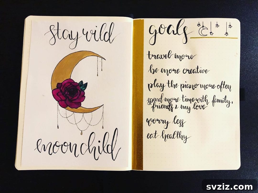 20 Inspiring Bullet Journal Goal Spreads 14 Letter Love