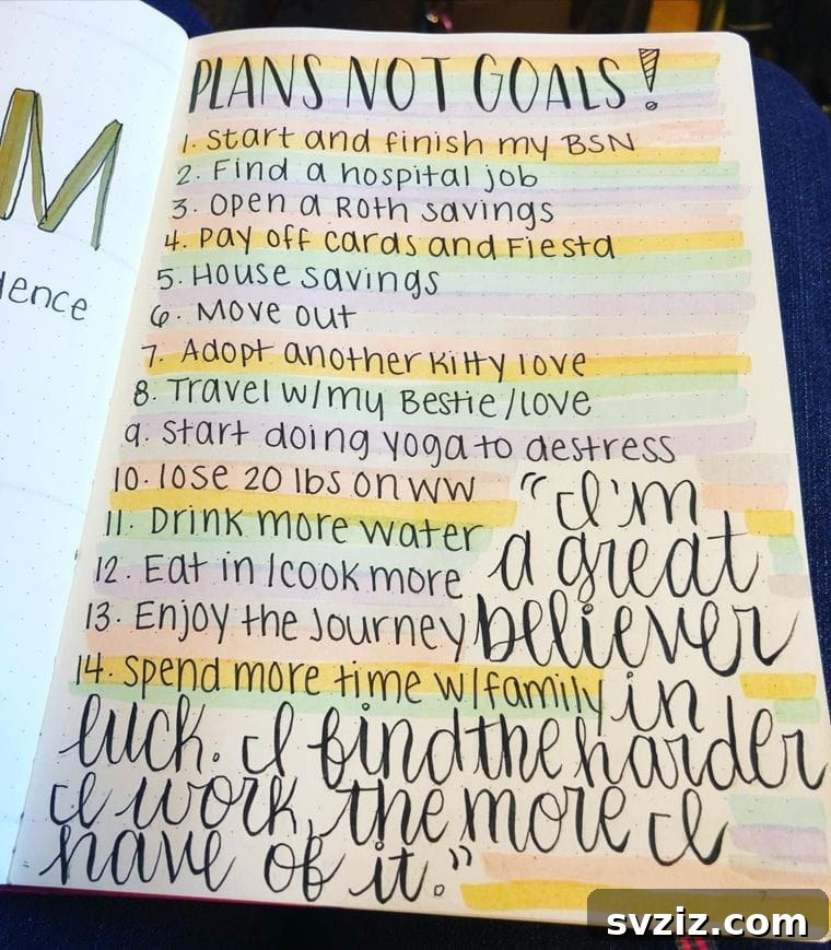 20 Inspiring Bullet Journal Goal Spreads 16 Pastel Plans