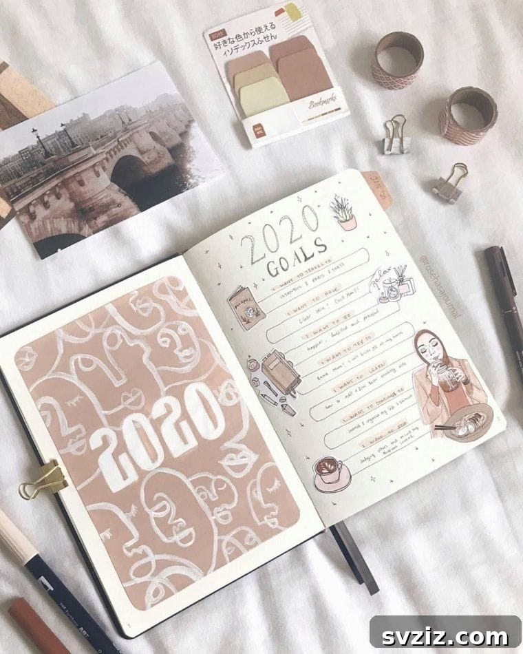 20 Inspiring Bullet Journal Goal Spreads 5 Pretty Pages
