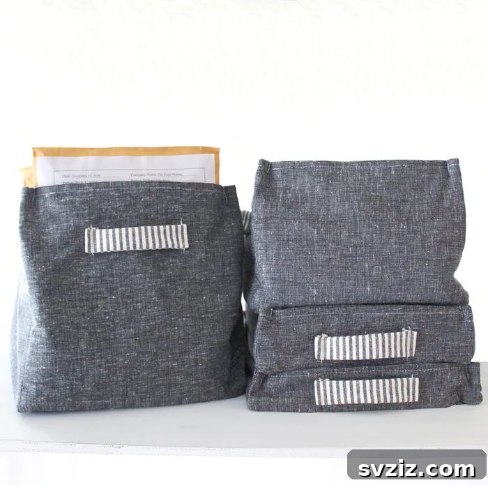 21 Green Organizing Hacks for a Waste-Free, Clutter-Free Life 7 5. DIY Fabric Storage Boxes