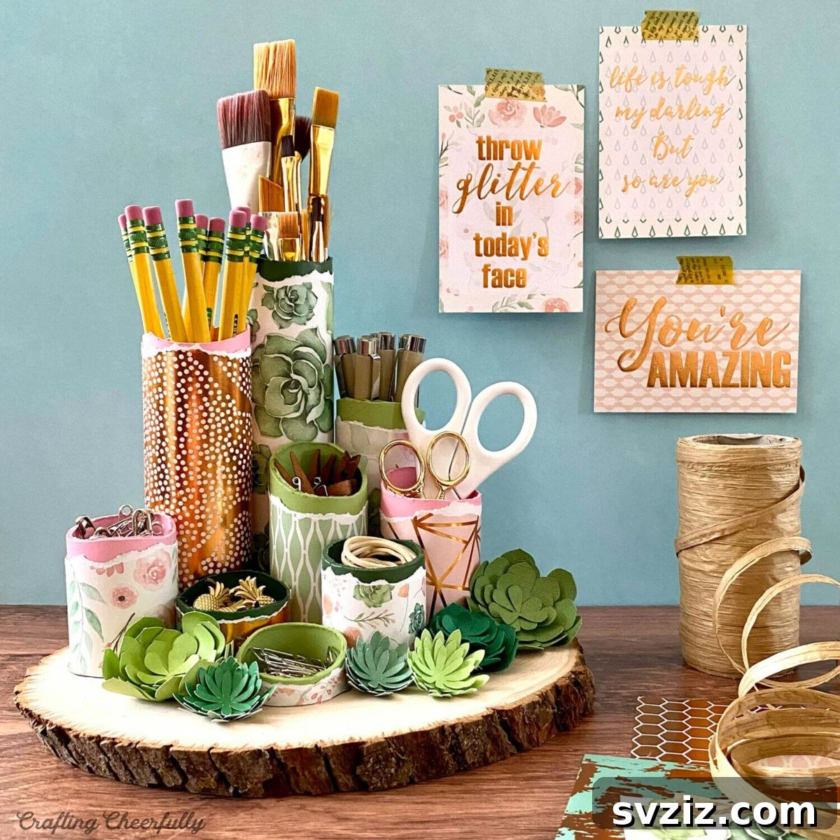 21 Green Organizing Hacks for a Waste-Free, Clutter-Free Life 10 8. DIY Desktop Organizer