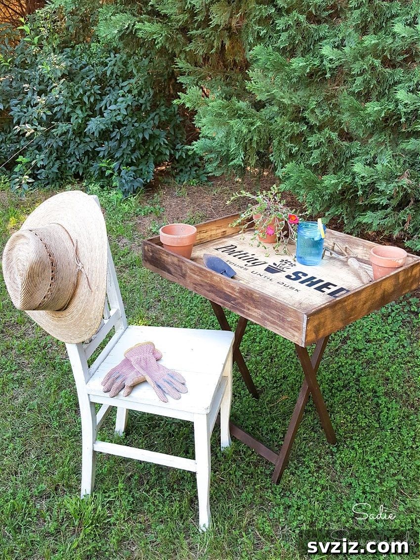 21. Portable Potting Bench