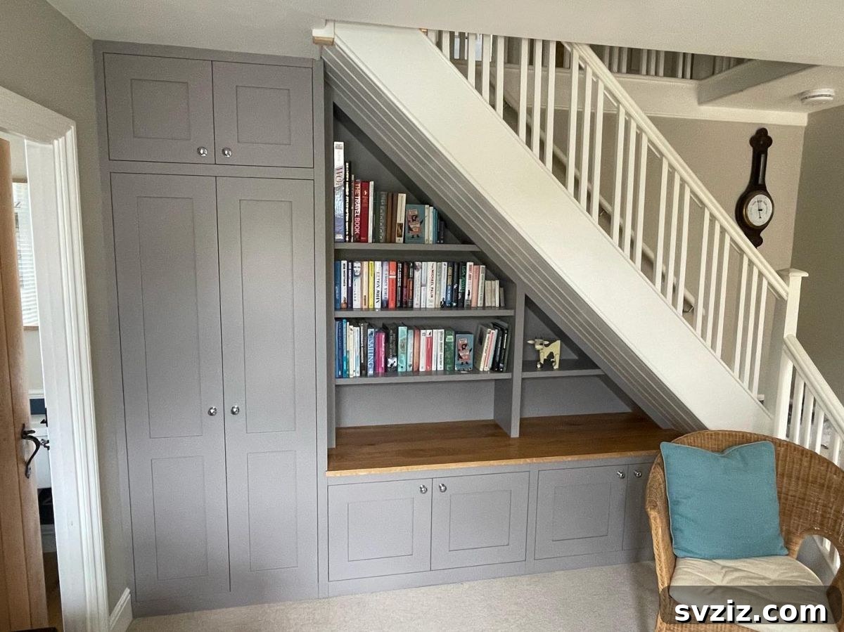 Reimagine Your Stairs: 23 Smart Storage Ideas for Hidden Spaces 16 Under Stairs Built-in Bookshelves