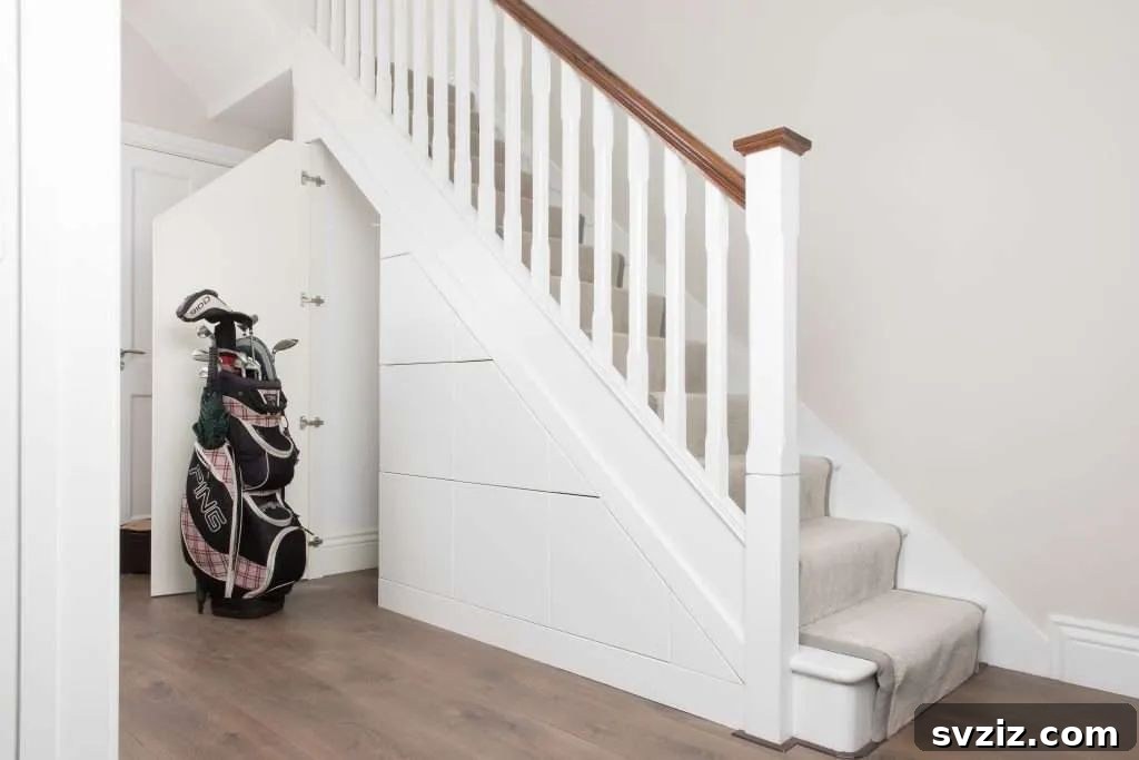 Reimagine Your Stairs: 23 Smart Storage Ideas for Hidden Spaces 24 Under Stairs Sports Gear Storage