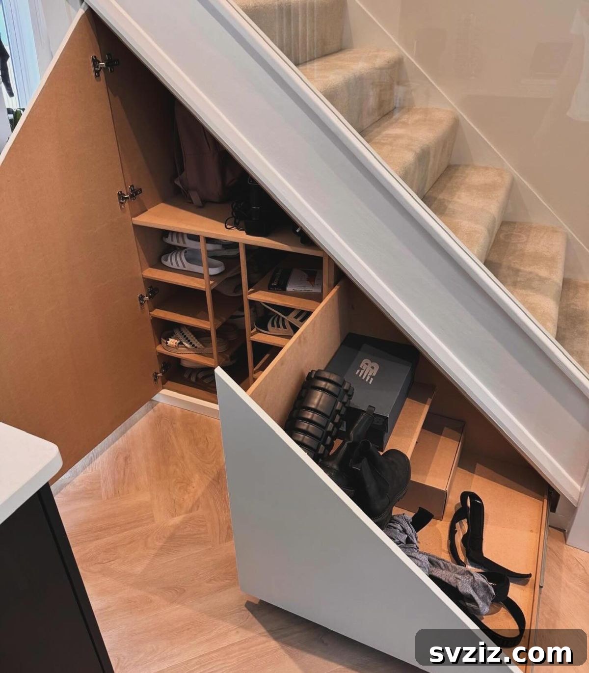 Reimagine Your Stairs: 23 Smart Storage Ideas for Hidden Spaces 6 Under Stairs Push to Open Storage