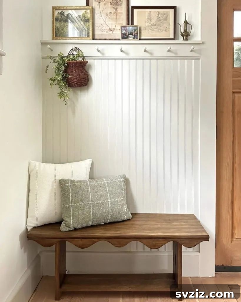 Entryway with Photo Ledge and Decorative Frames