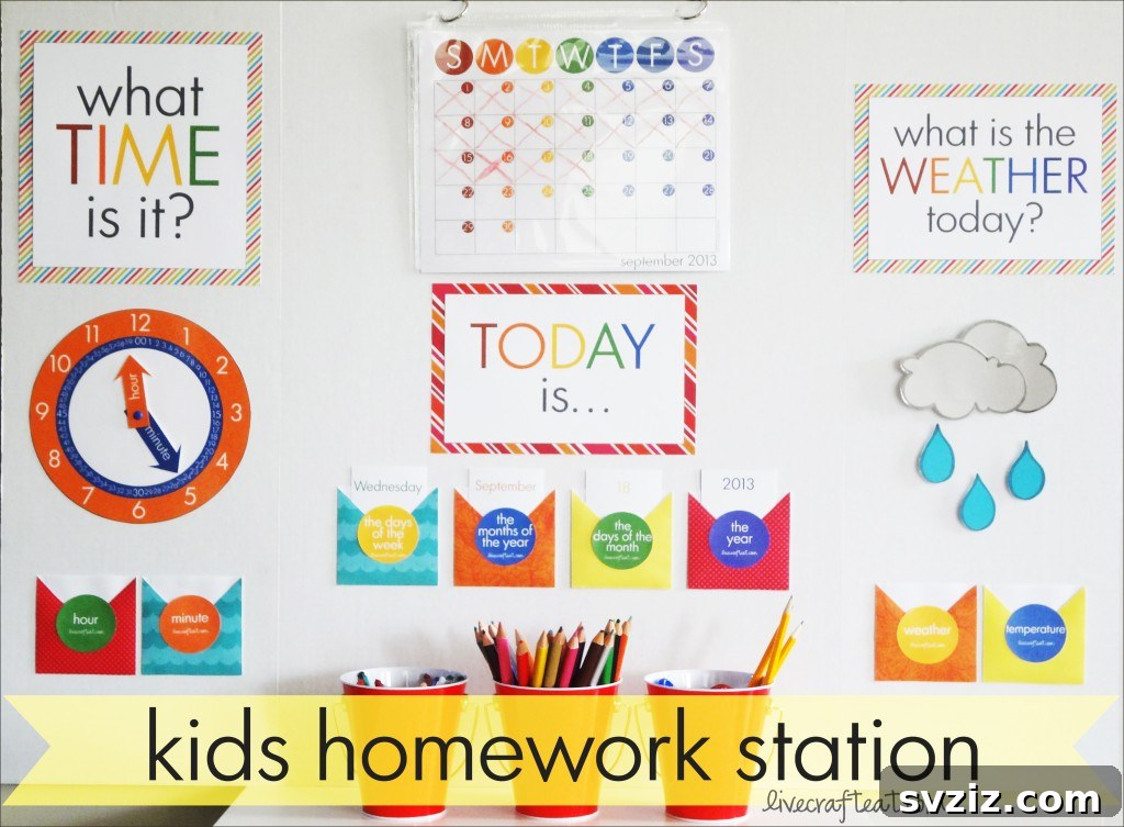 16. Kids Homework Station