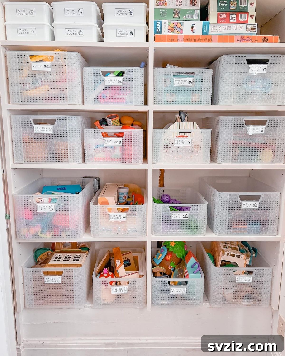 18. Open Toy Storage Bins