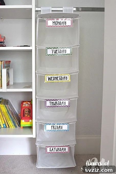 7. Kids Daily Clothes Organizer