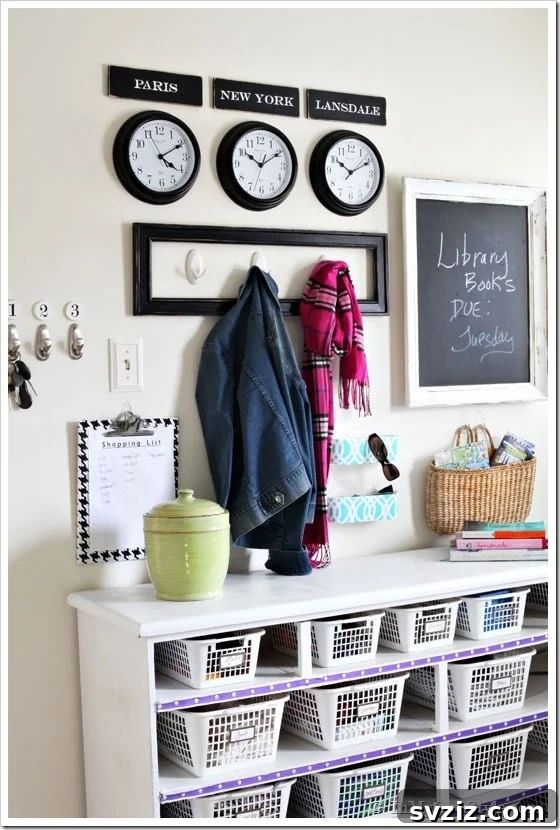 21 Brilliant Organizing Stations to Declutter Your Entire Life 16 Stylish and functional mudroom organizing station with cubbies and hooks