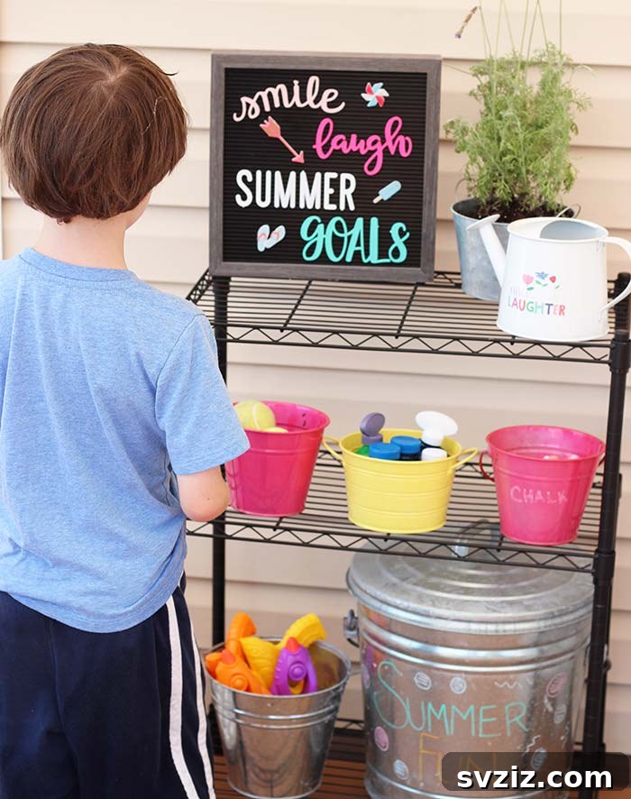 21 Brilliant Organizing Stations to Declutter Your Entire Life 17 Outdoor toy station for summer fun, keeping toys organized and accessible