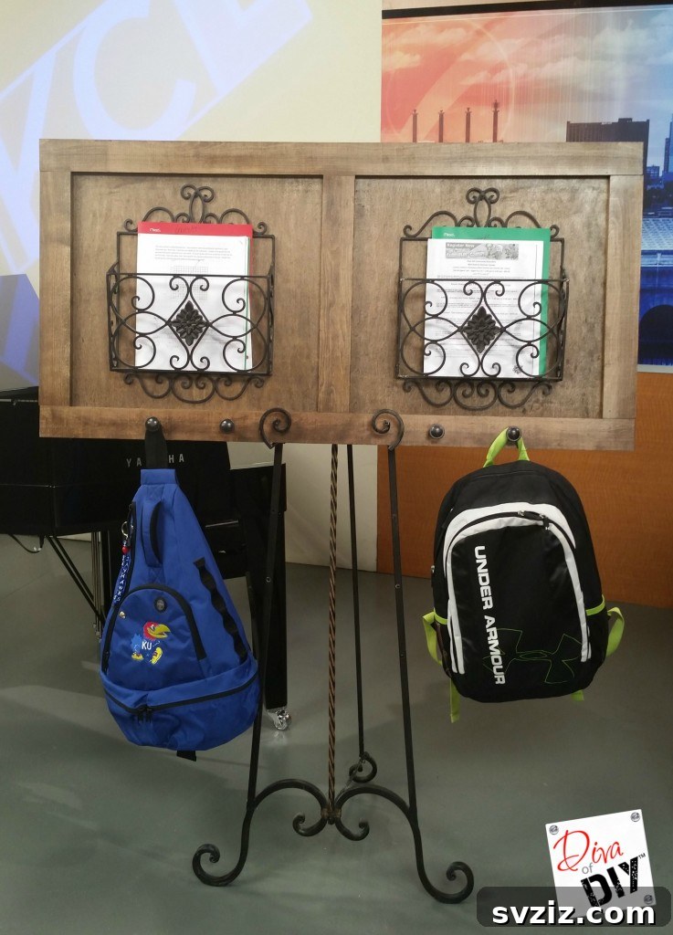 21 Brilliant Organizing Stations to Declutter Your Entire Life 9 Rustic woodwork backpack station in an entryway