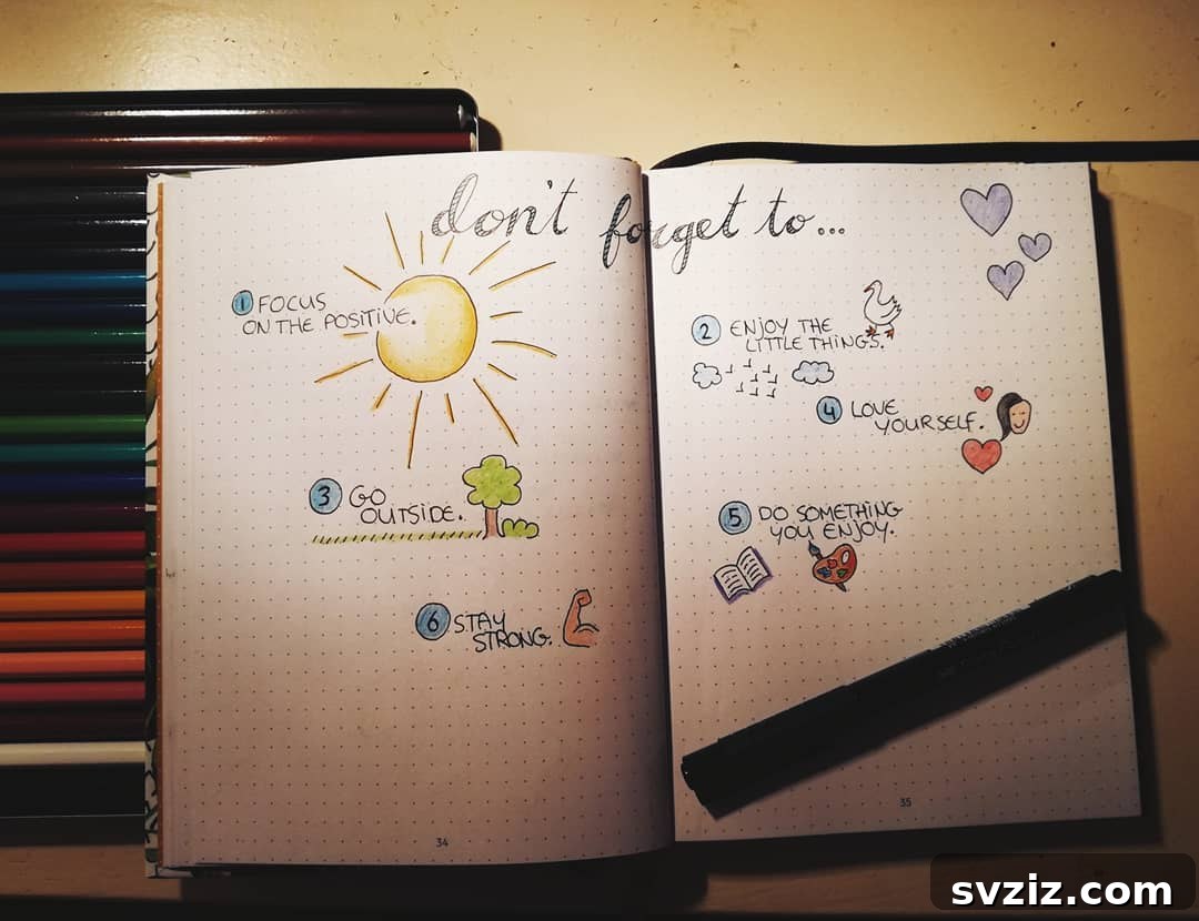 Happy Hints Bullet Journal for Positive Mood Boosters
