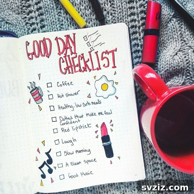Today is a Good Day Checklist for Daily Positivity
