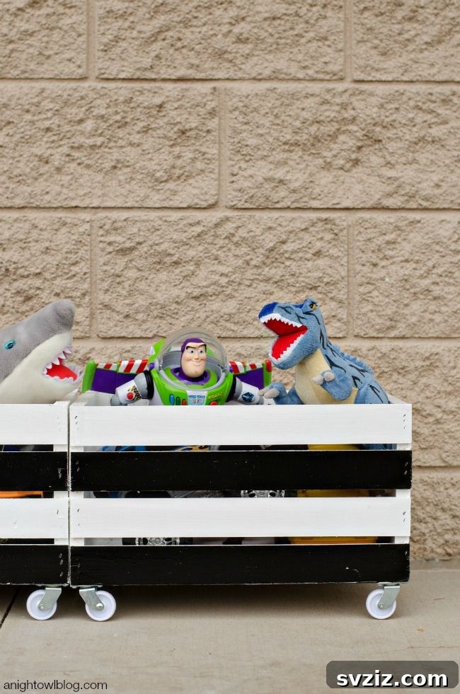 21. DIY Wooden Crate Toy Box