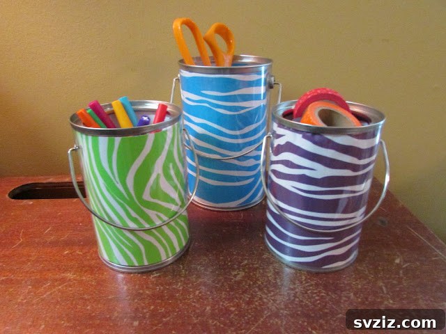 Smart Hacks for Repurposing Paint Cans 5 4. Pencil Holder