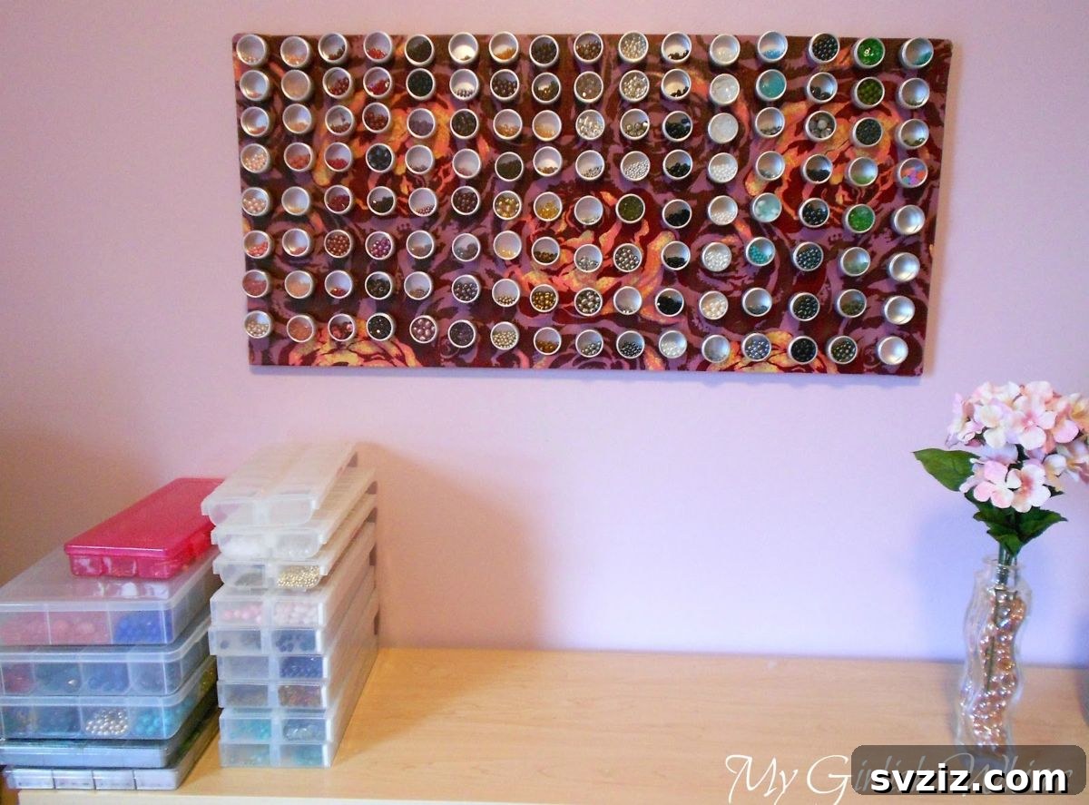21 Ingenious Magnetic Storage Tips 11 9. Bead Organizer Magnet Board