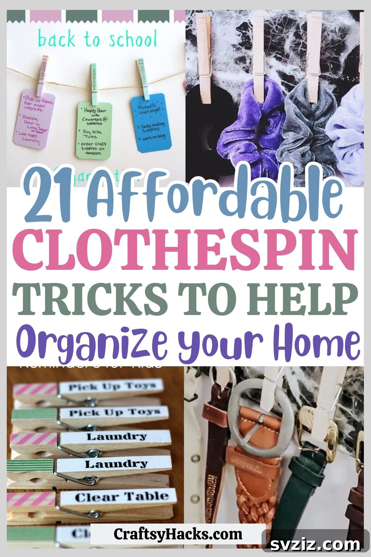 21 Brilliant Clothespin Organization Ideas to Simplify Your Space 2 clothespin organizing ideas for home