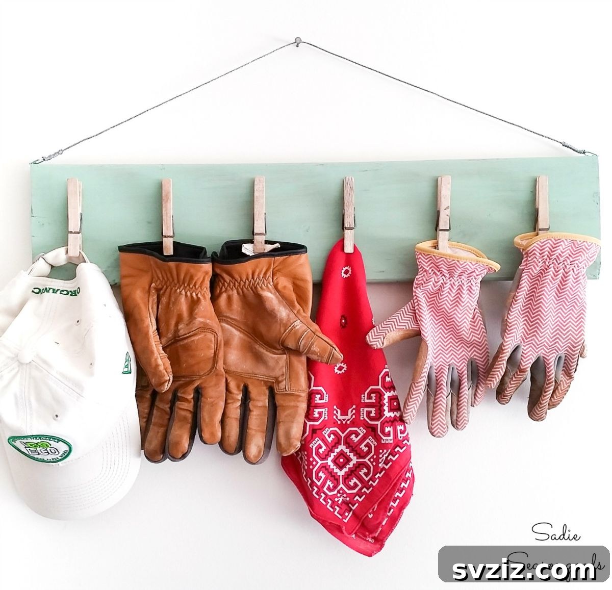 21 Brilliant Clothespin Organization Ideas to Simplify Your Space 9 7. Garage Wall Organizer