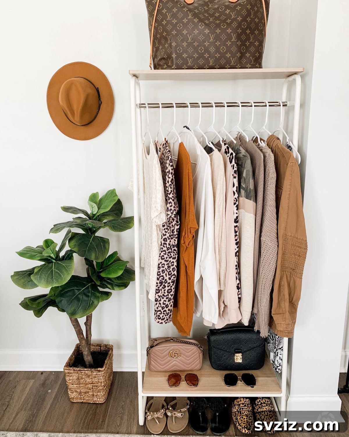 21 Clever Ways to Maximize Corner Space 4 2. Clothing Rack