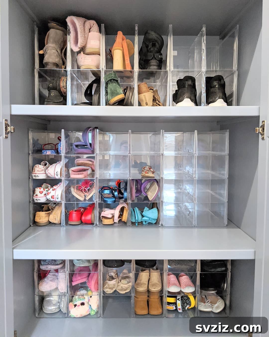 Stackable clear shoe storage containers