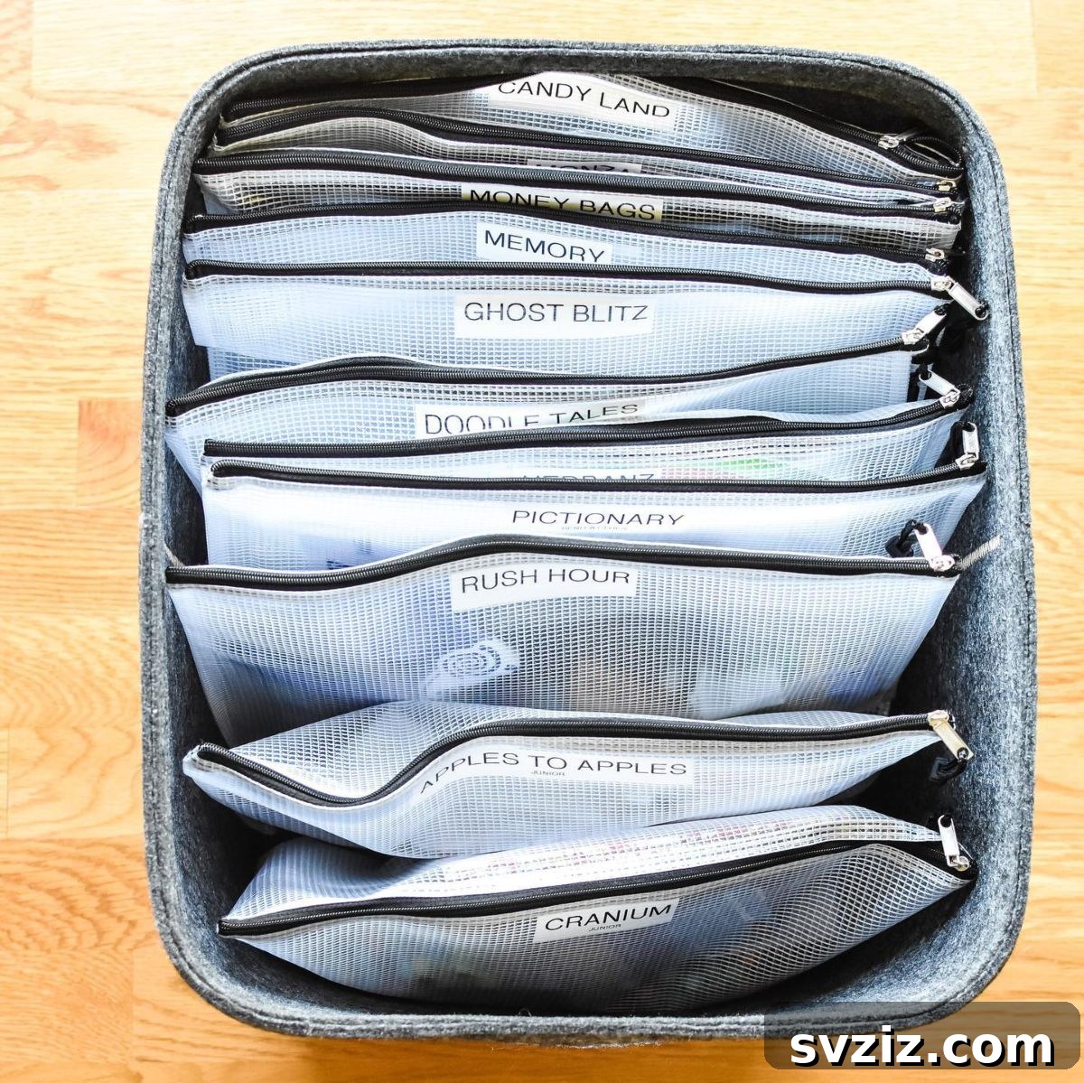 Brilliant Board Game Storage Solutions 11 9. Zippered Pouches