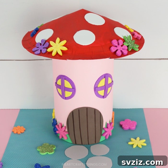 DIY Fairy House Valentine Box from an oatmeal container