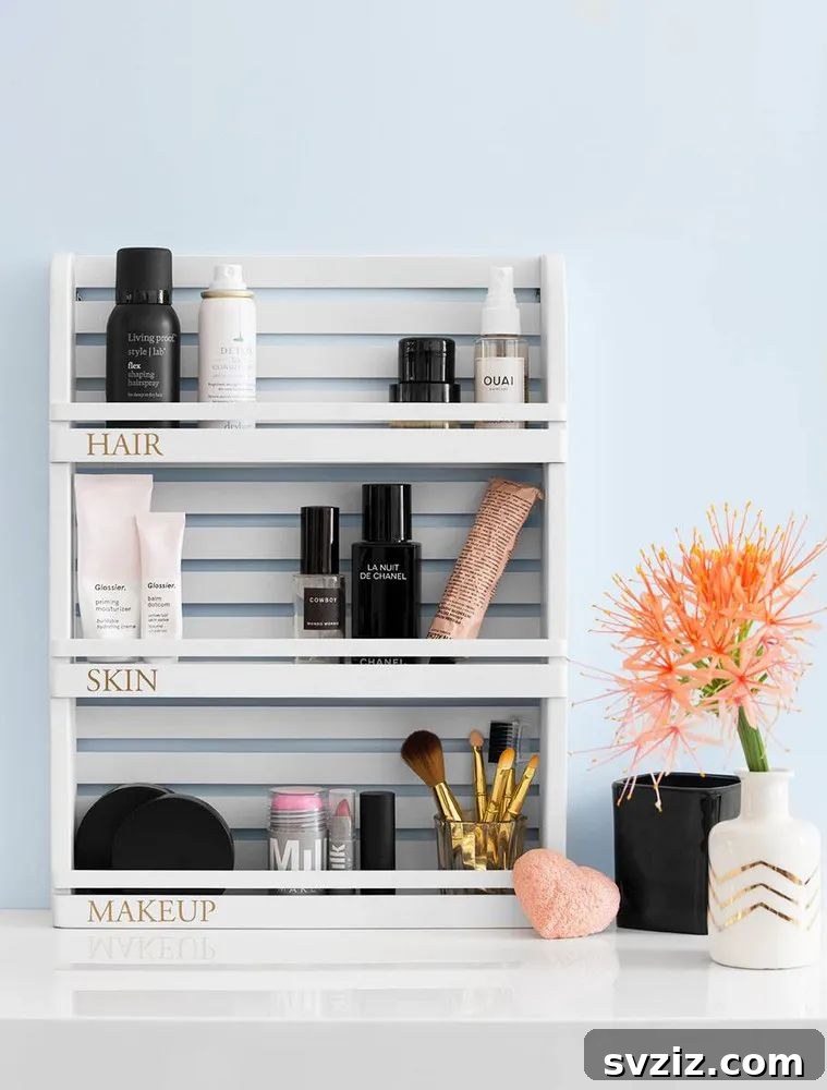 13. DIY Hair and Makeup Organizer