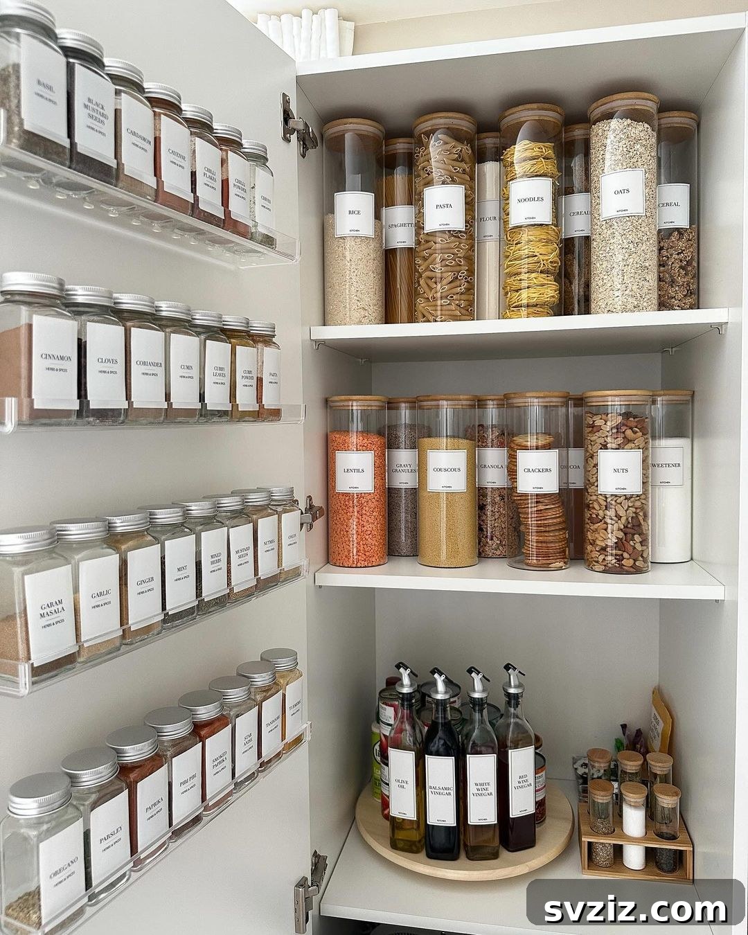 21 Clever Ways to Conquer Spice Clutter Forever 11 Tall Glass Canisters
