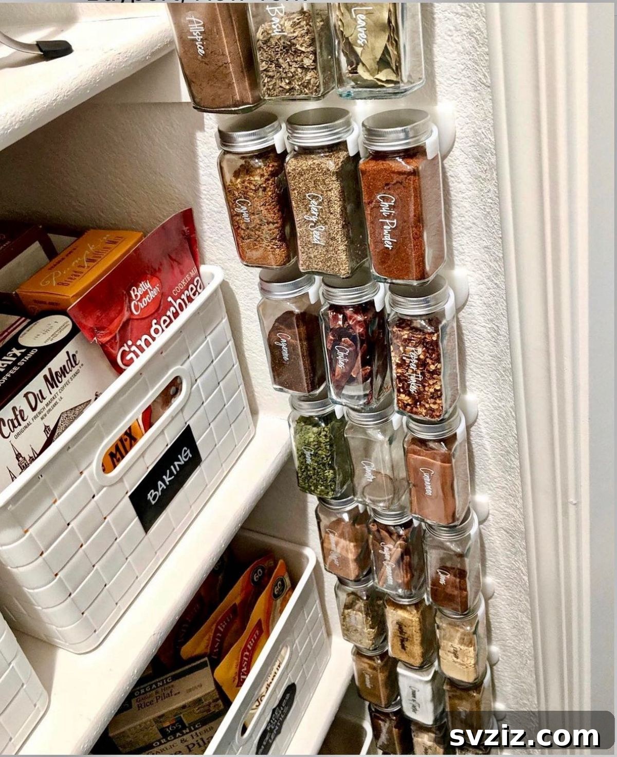 21 Clever Ways to Conquer Spice Clutter Forever 15 Behind the Door Spice Rack