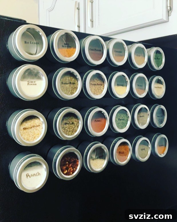 21 Clever Ways to Conquer Spice Clutter Forever 6 Magnetic Spice Containers