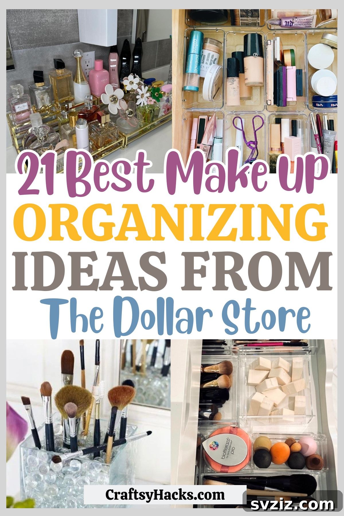21 Brilliant Dollar Store Makeup Organization Hacks 2 make up organizing ideas from dollar store