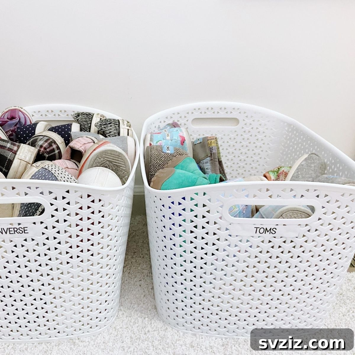 21 Genius Organizing Hacks for Master Organizers 9 Large plastic shoe bins are ideal for protecting and organizing shoe collections, maximizing closet space more effectively than racks.