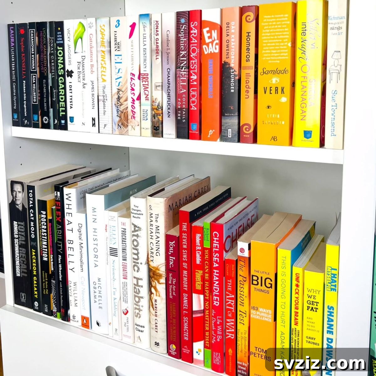 31 Game-Changing Organizing Hacks for Every Area of Your Home 5 Organize Books by Color for aesthetic appeal