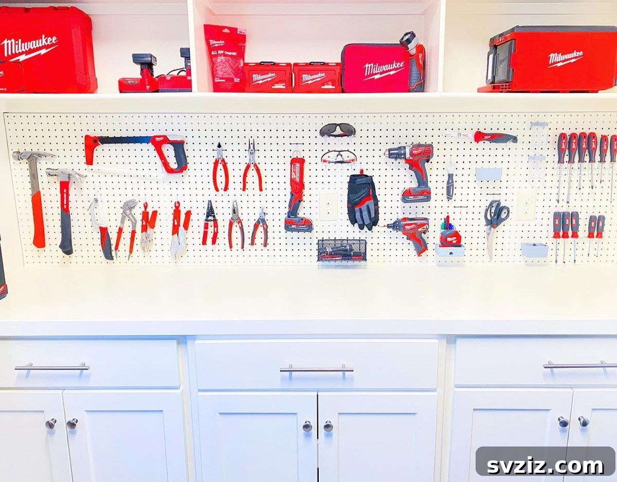 31 Game-Changing Organizing Hacks for Every Area of Your Home 9 Pegboard Tool Storage for workshop organization