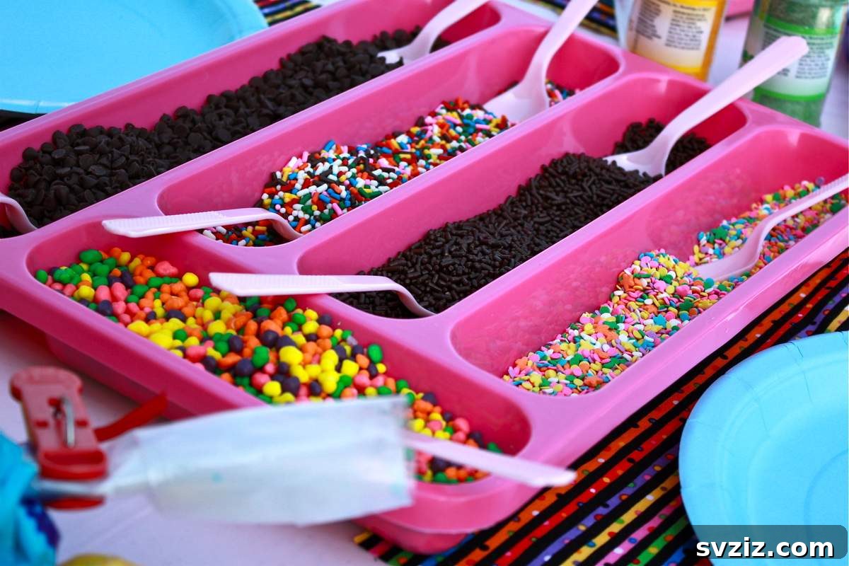 Beyond Cutlery: Smart Organization with Silverware Trays 6 Silverware Tray for Cupcake Toppings and Sprinkles at a Party